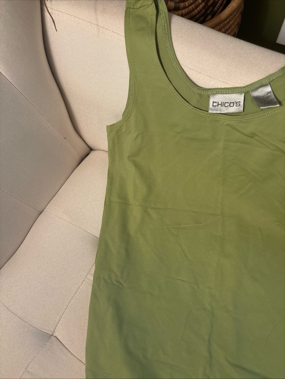 Chico's Green Scoop Neck Tank
